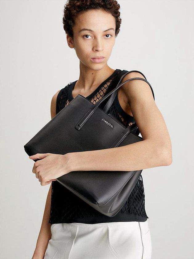 Black Calvin Klein Recycled Tote Women Bags | BYCO-61498