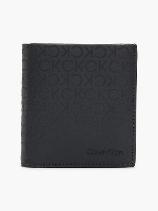 Black Calvin Klein Recycled Trifold Men Wallet | EODU-17268
