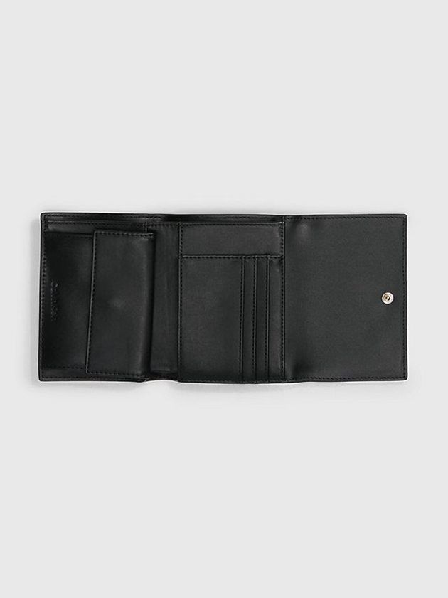 Black Calvin Klein Recycled Trifold Women Wallet | WZCD-91647