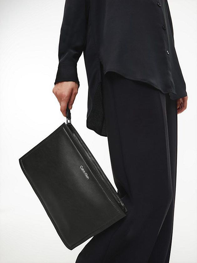 Black Calvin Klein Recycled Unisex Convertible Crossbody Women Bags | AOJT-25916