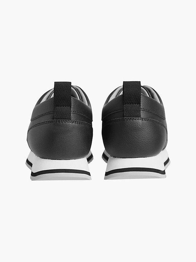 Black Calvin Klein Recycled Vegan Leather Men Sneakers | PHDB-52194