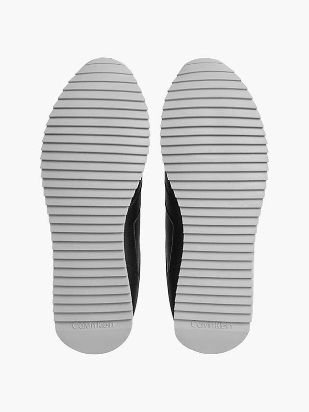 Black Calvin Klein Recycled Vegan Leather Men Sneakers | PHDB-52194