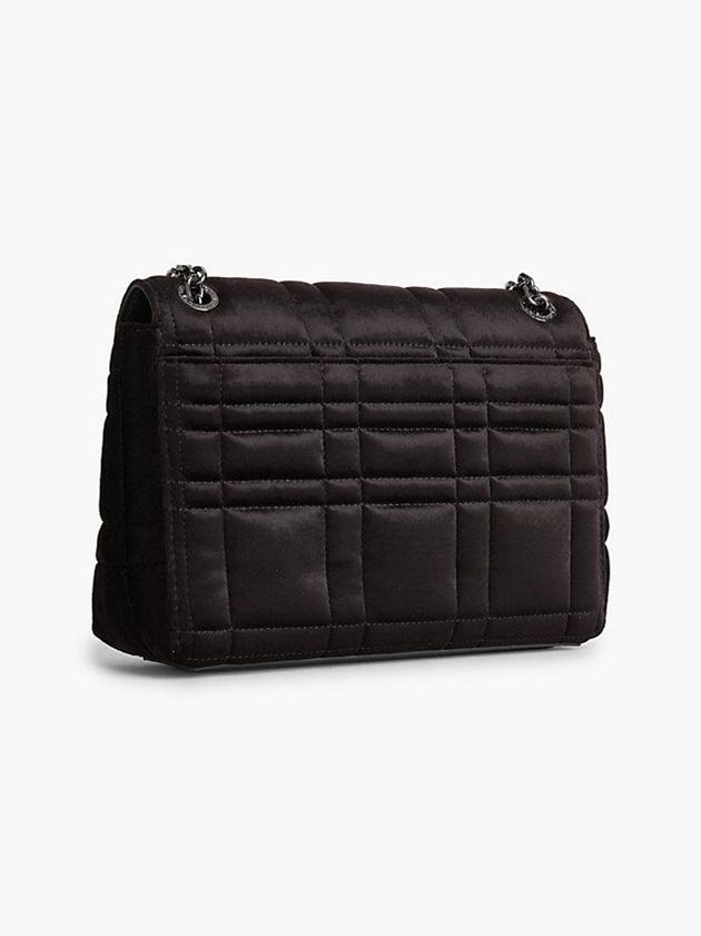Black Calvin Klein Recycled Velvet Convertible Shoulder Women Bags | UACE-82796