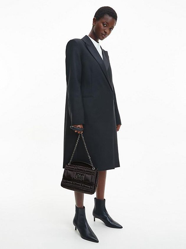 Black Calvin Klein Recycled Velvet Convertible Shoulder Women Bags | UACE-82796
