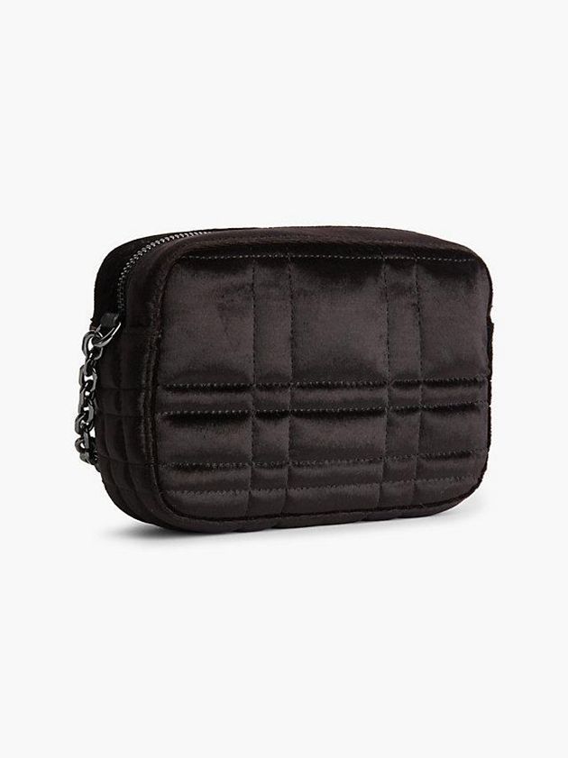 Black Calvin Klein Recycled Velvet Crossbody Women Bags | BIHU-94732