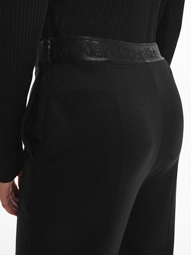 Black Calvin Klein Recycled Wide Leg Women Pants | SBNW-58390