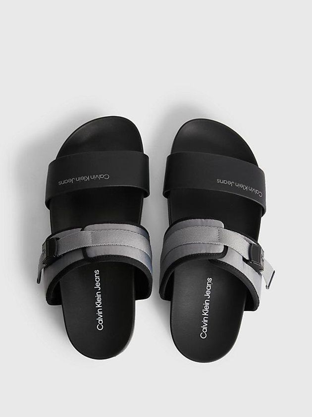 Black Calvin Klein Recycled Women Sandals | HUBQ-46893