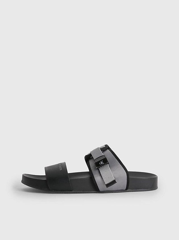 Black Calvin Klein Recycled Women Sandals | HUBQ-46893