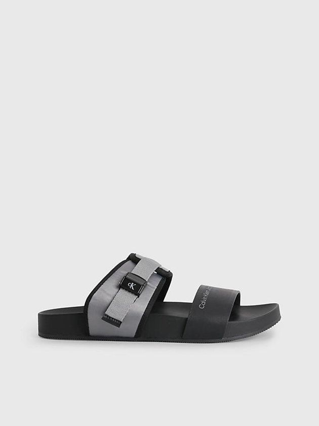Black Calvin Klein Recycled Women Sandals | HUBQ-46893