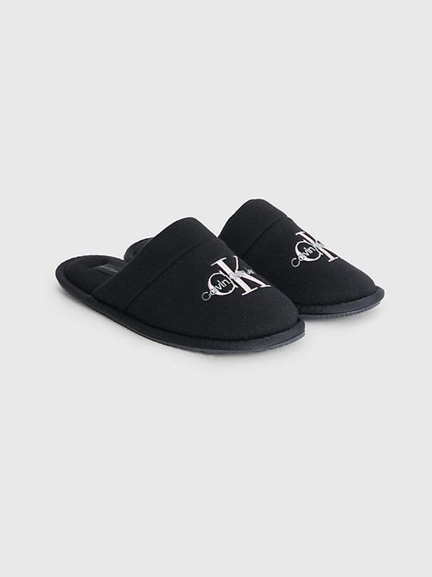 Black Calvin Klein Recycled Women Slippers | JSPR-98654