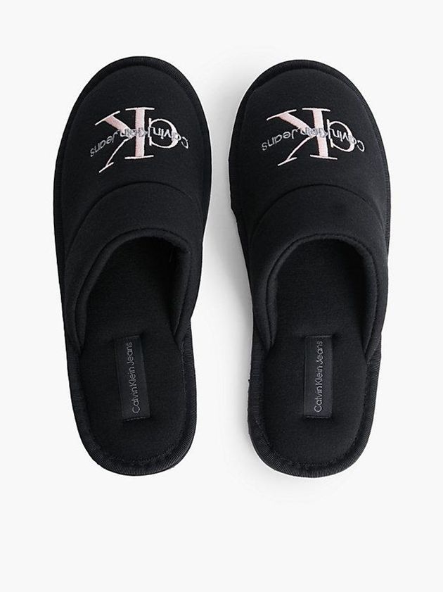 Black Calvin Klein Recycled Women Slippers | JSPR-98654