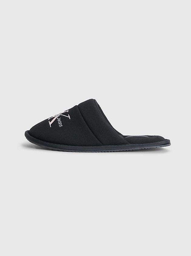 Black Calvin Klein Recycled Women Slippers | JSPR-98654