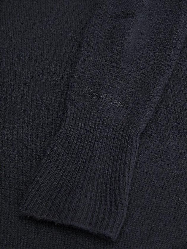 Black Calvin Klein Recycled Wool Roll Neck Jumper Women Sweater | JEFL-87524