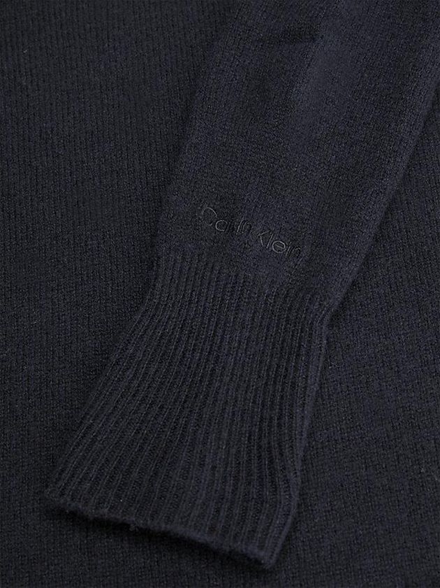 Black Calvin Klein Recycled Wool Roll Neck Jumper Women Sweater | JEFL-87524
