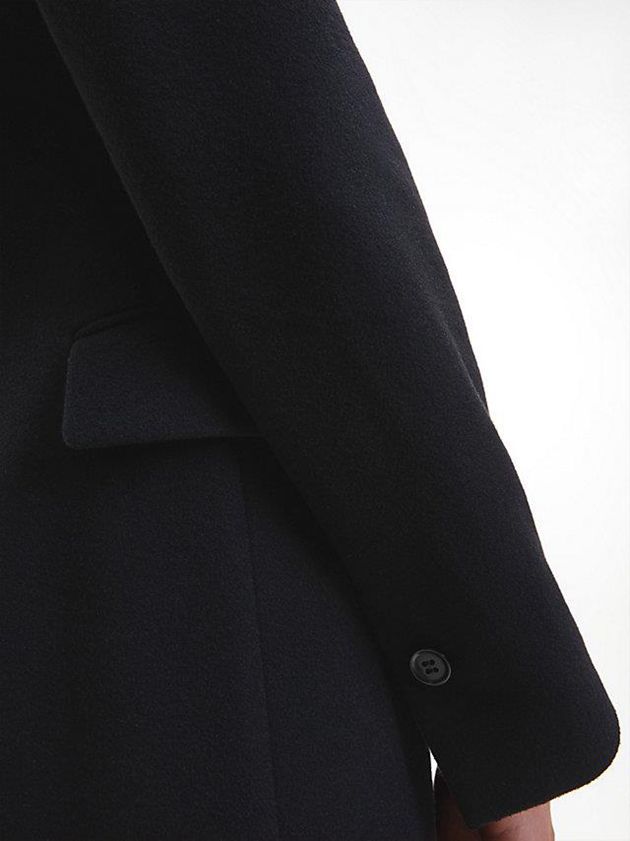 Black Calvin Klein Recycled Wool Women Coat | BZFX-39841