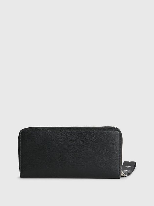 Black Calvin Klein Recycled Zip Around Women Wallet | BWVM-54632