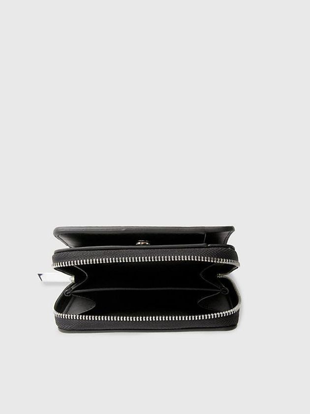 Black Calvin Klein Recycled Zip Around Women Wallet | PGLX-46729