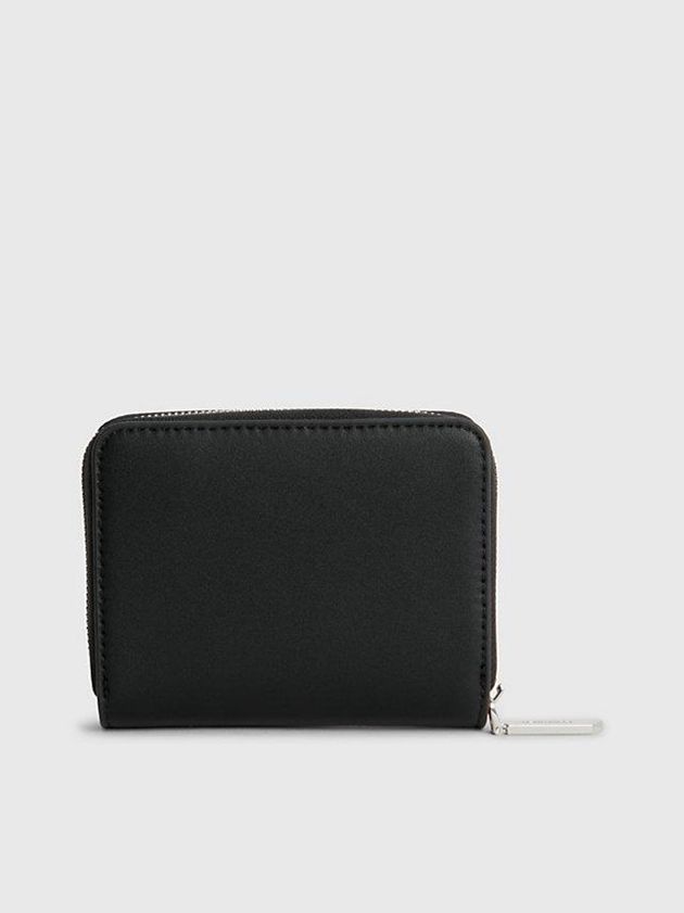 Black Calvin Klein Recycled Zip Around Women Wallet | PGLX-46729