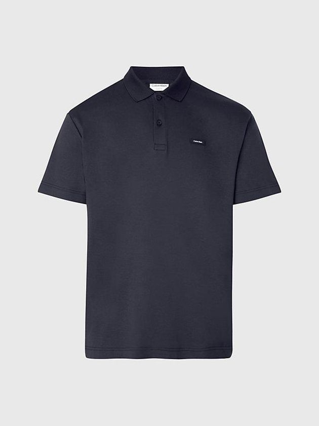 Black Calvin Klein Regular Fit Men Polo Shirt | OPLH-62850