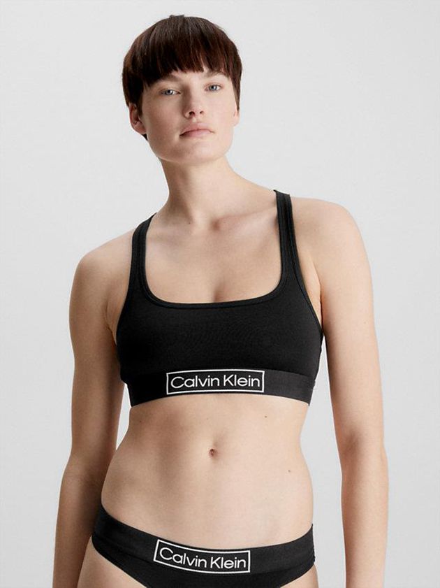 Black Calvin Klein Reimagined Heritage Women Bra | TEMS-81309
