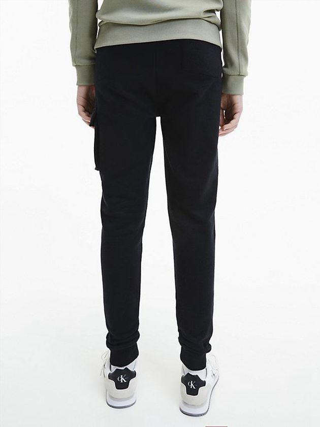 Black Calvin Klein Relaxed Cargo Boys's Joggers | BGTJ-57398