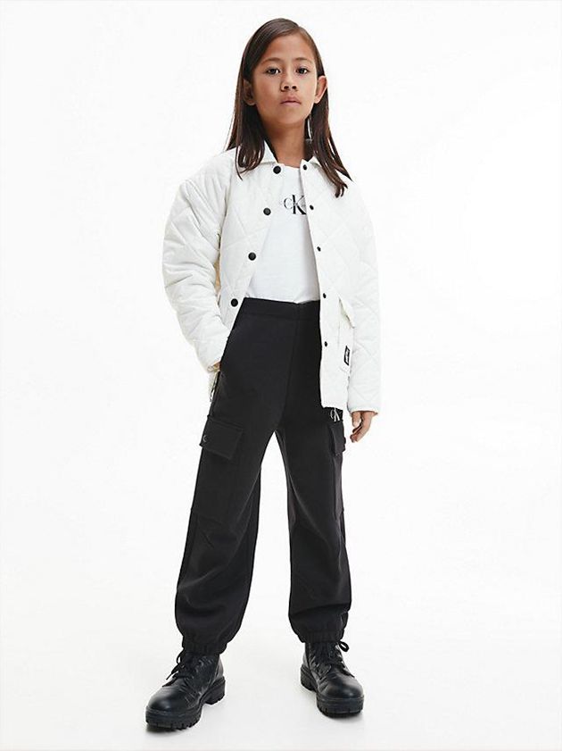 Black Calvin Klein Relaxed Cargo Girls's Joggers | YPQI-02587