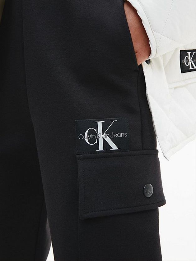 Black Calvin Klein Relaxed Cargo Girls's Joggers | YPQI-02587