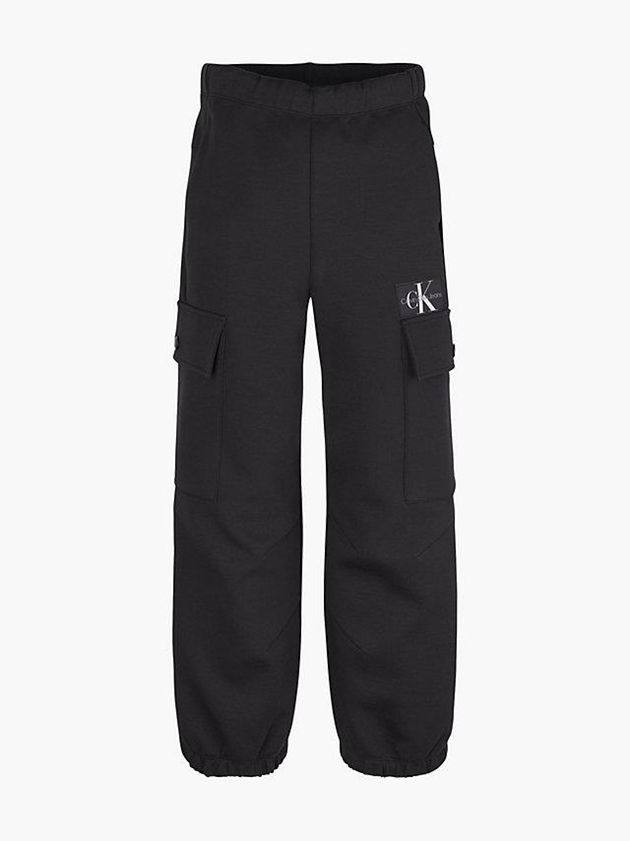 Black Calvin Klein Relaxed Cargo Girls's Joggers | YPQI-02587