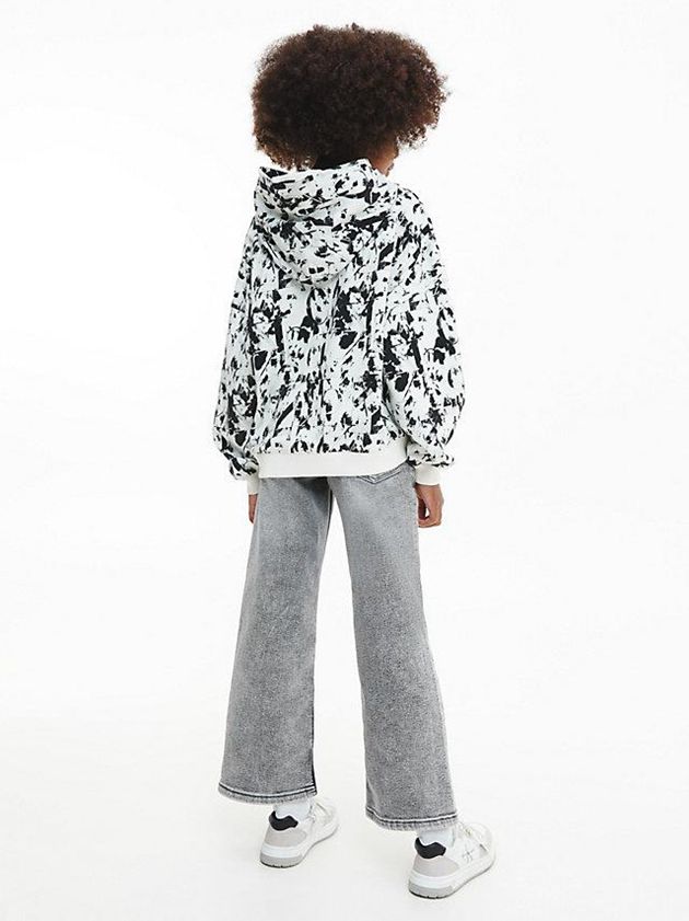 Black Calvin Klein Relaxed Logo Girls's Hoodie | CMNV-35048