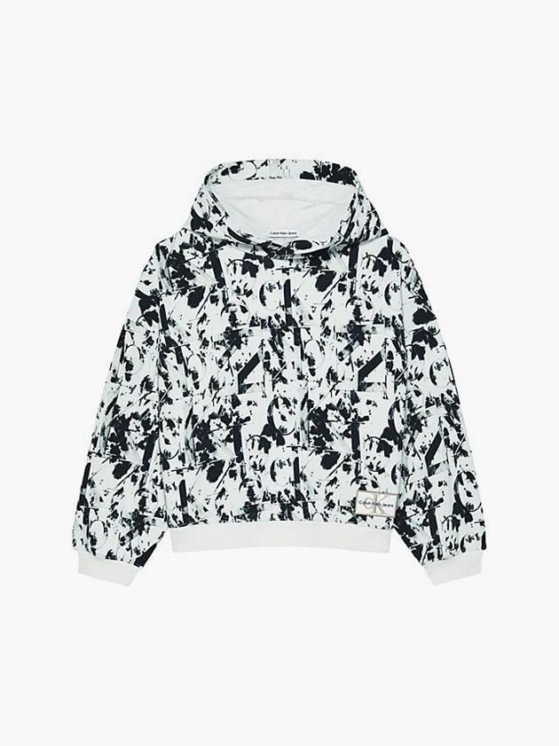 Black Calvin Klein Relaxed Logo Girls's Hoodie | CMNV-35048