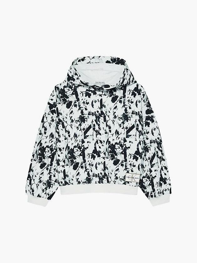 Black Calvin Klein Relaxed Logo Girls's Hoodie | CMNV-35048