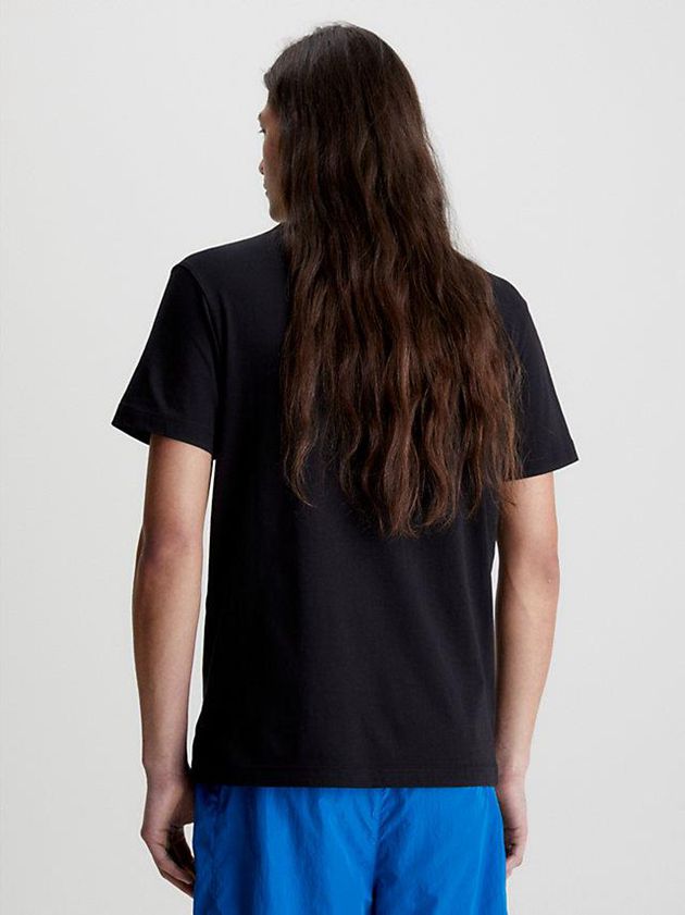 Black Calvin Klein Relaxed Organic Cotton Men T-Shirt | PKBN-72984