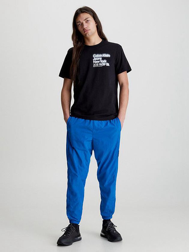 Black Calvin Klein Relaxed Organic Cotton Men T-Shirt | PKBN-72984