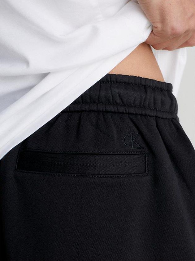 Black Calvin Klein Relaxed Organic Cotton Men Joggers | XBNA-19786