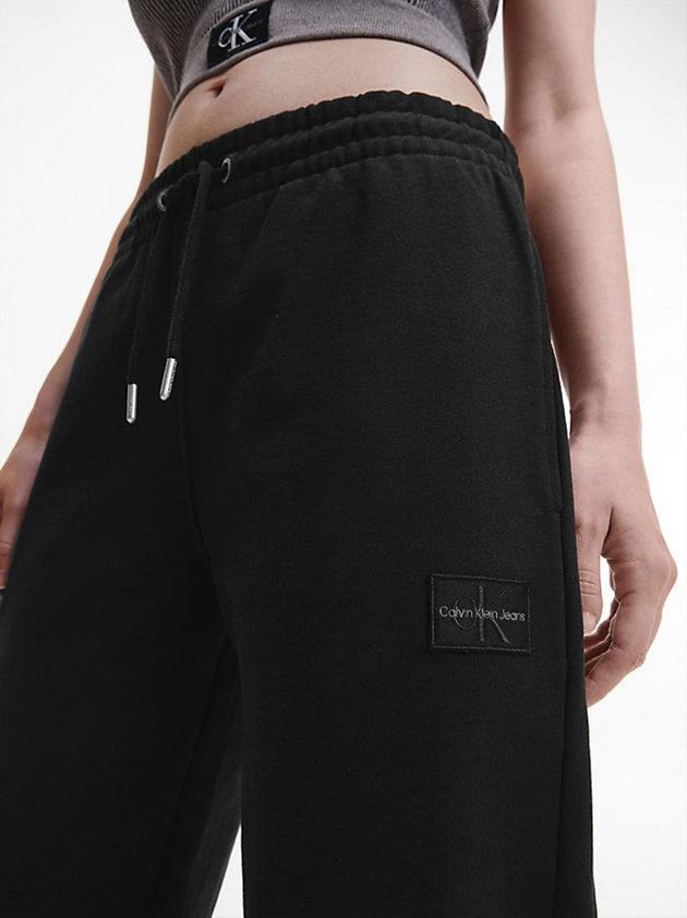 Black Calvin Klein Relaxed Recycled Cotton Women Joggers | XJDC-23197