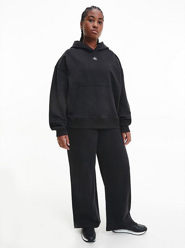 Black Calvin Klein Relaxed Straight Women Joggers | JTXR-53071