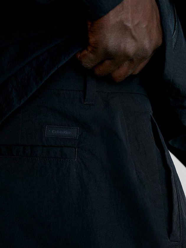 Black Calvin Klein Relaxed Wide Leg Cargo Men Pants | NRHO-98027