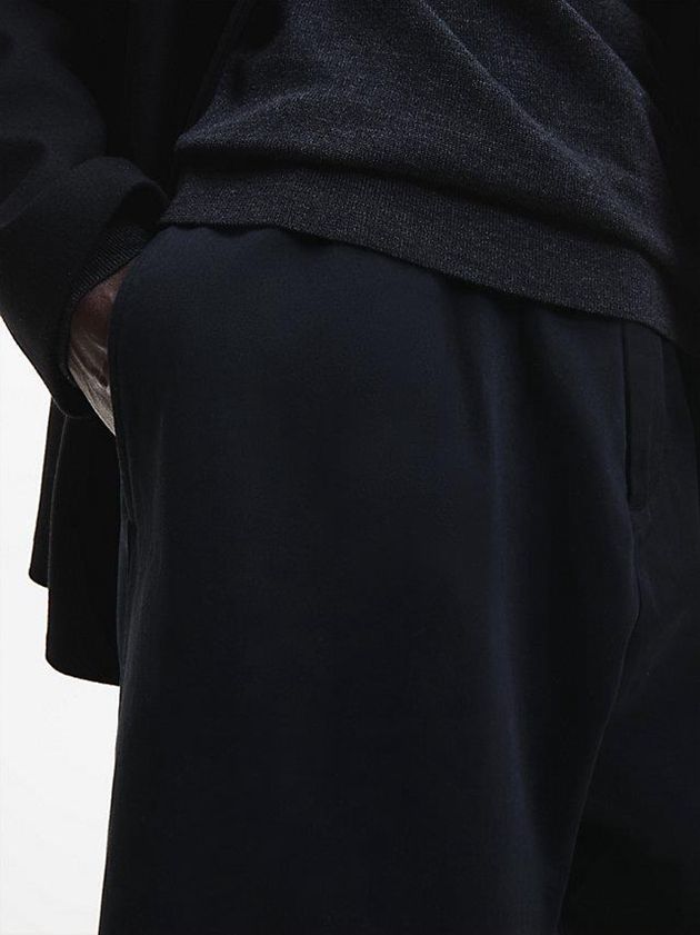Black Calvin Klein Relaxed Wide Leg Men Pants | OZLQ-31742