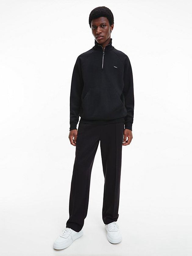 Black Calvin Klein Relaxed Wide Leg Men Joggers | AJIW-47531