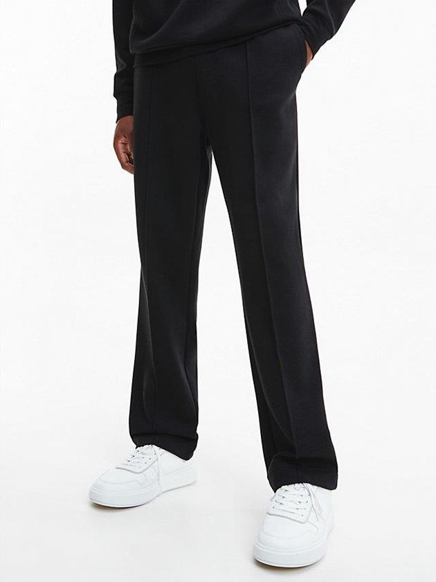 Black Calvin Klein Relaxed Wide Leg Men Joggers | AJIW-47531