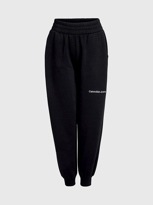 Black Calvin Klein Relaxed Women Joggers | AVIC-70892