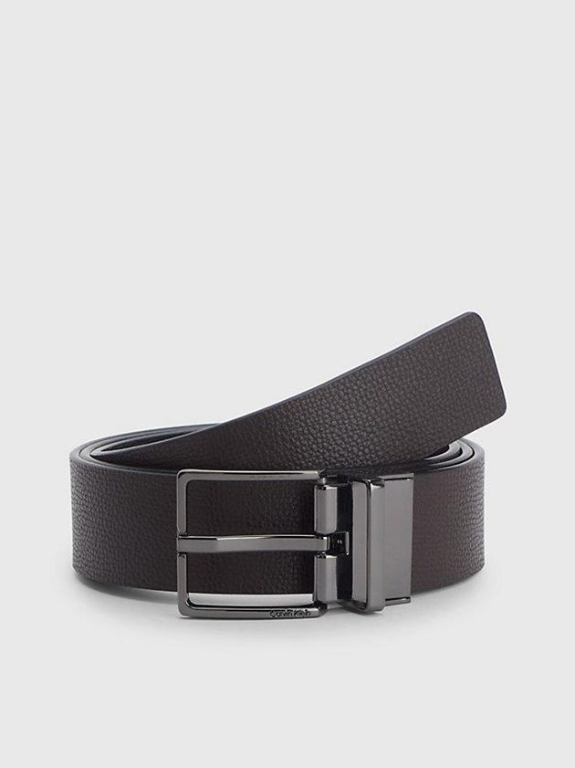Black Calvin Klein Reversible Leather Men Belt | NQAM-59347