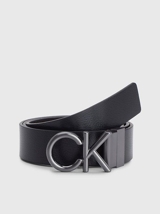 Black Calvin Klein Reversible Leather Men Belt | TKYN-42789