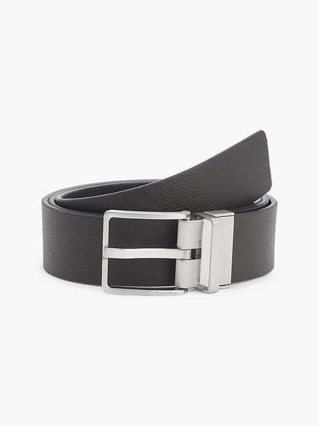 Black Calvin Klein Reversible Leather Men Belt | UNDT-04721
