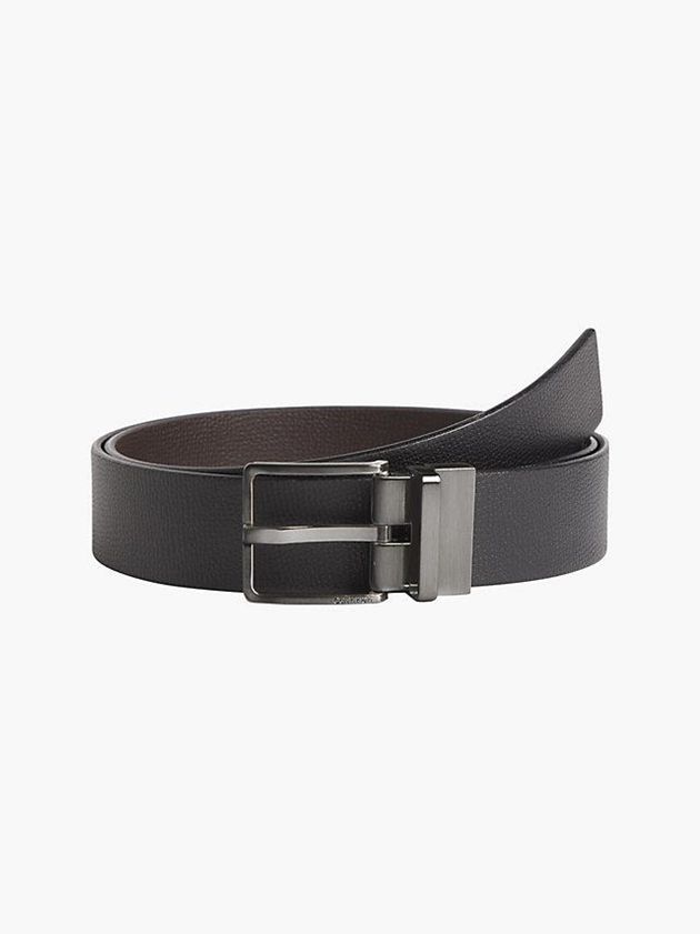 Black Calvin Klein Reversible Leather Men Belt | UNDT-04721