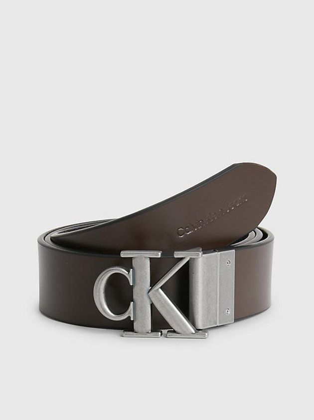 Black Calvin Klein Reversible Leather Men Belt | AJVO-03148