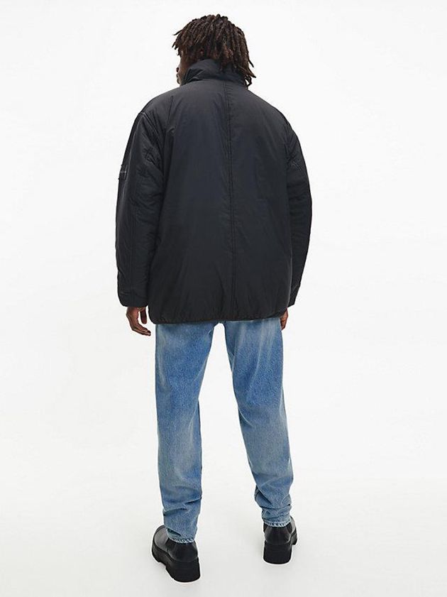 Black Calvin Klein Reversible Recycled Sherpa Men Jacket | VMQP-71965