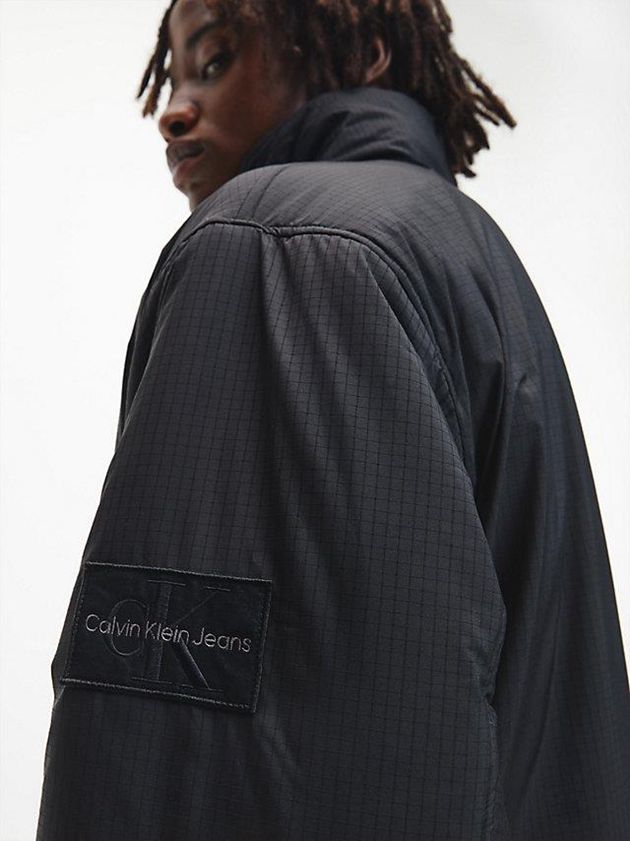 Black Calvin Klein Reversible Recycled Sherpa Men Jacket | VMQP-71965