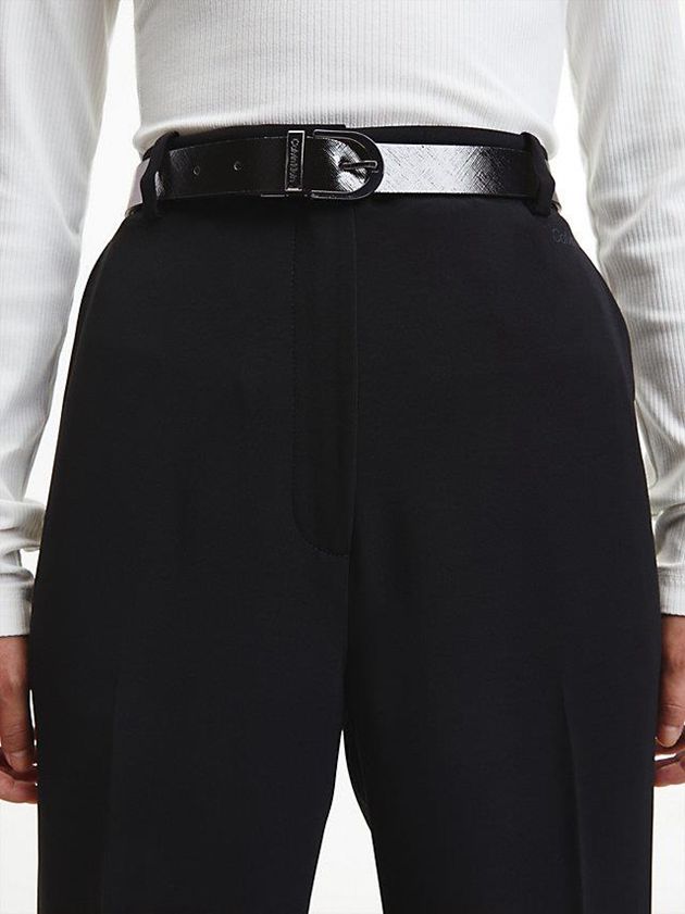 Black Calvin Klein Reversible Women Belt | DOEB-36127