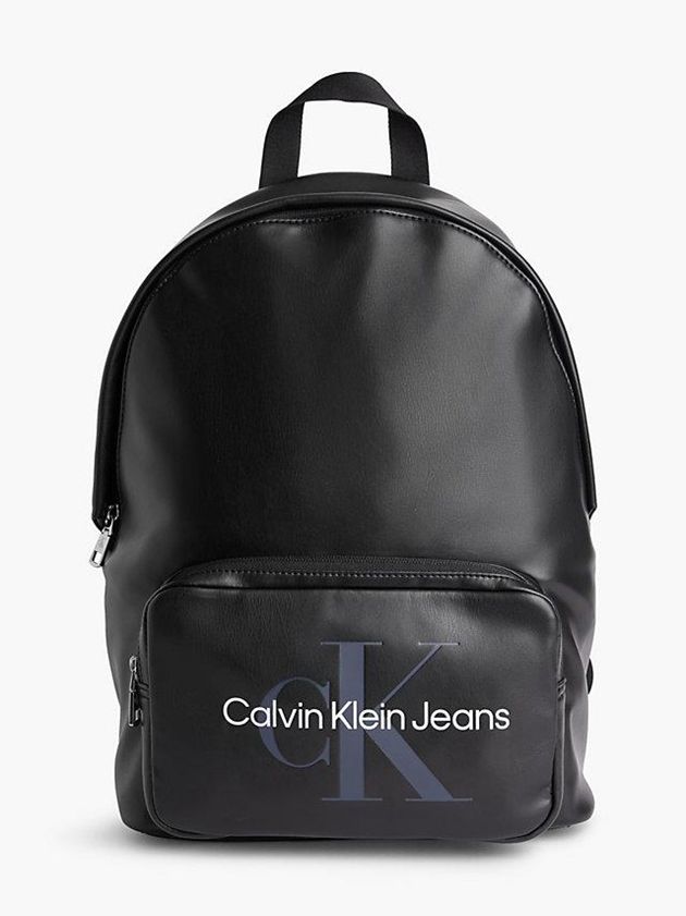 Black Calvin Klein Round Men Backpack | FASB-18547